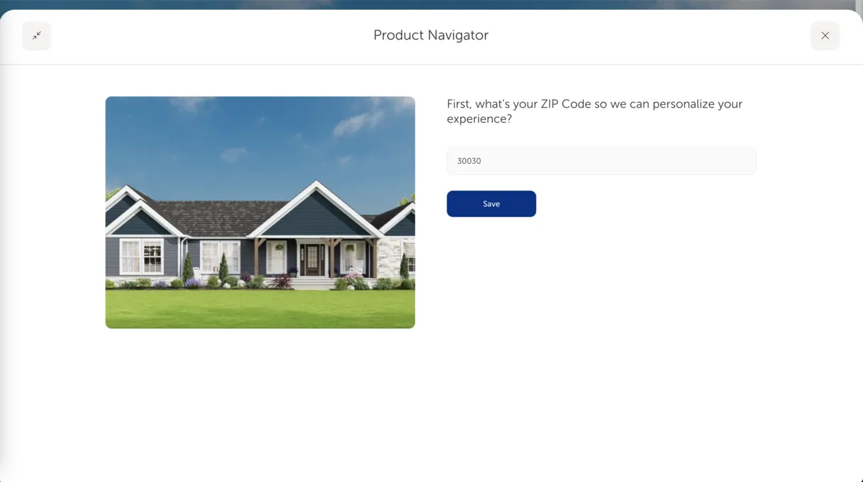 Product Navigator start page